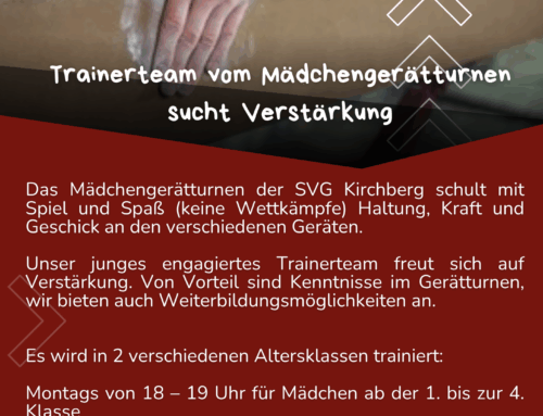 Mädchengerätturnen sucht Unterstützung