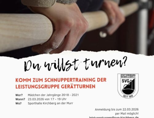 Schnuppertraining Leistungsgruppe Gerätturnen