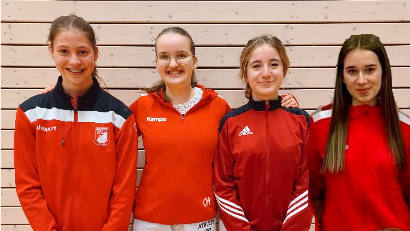 Myka Schilling, Theresa Schlaps, Julia Fink und Josefa Schäfer, 