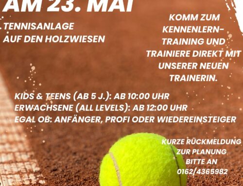 Schnuppertraining mit neuer Trainerin – Jetzt Tennis ausprobieren! 🎾